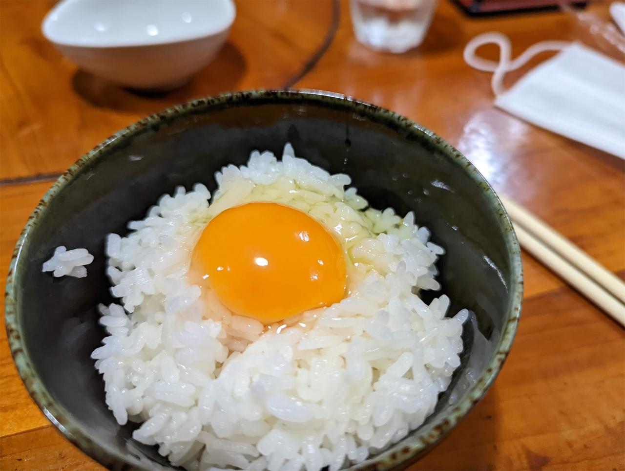 飛来幸地鶏の卵かけご飯